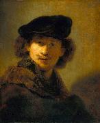 Rembrandt Peale Self-Portrait with Velvet Beret oil on canvas